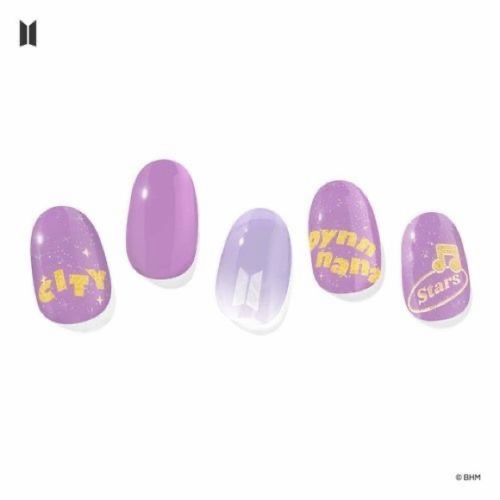 Gelato Factory semi cured gel nails purple city